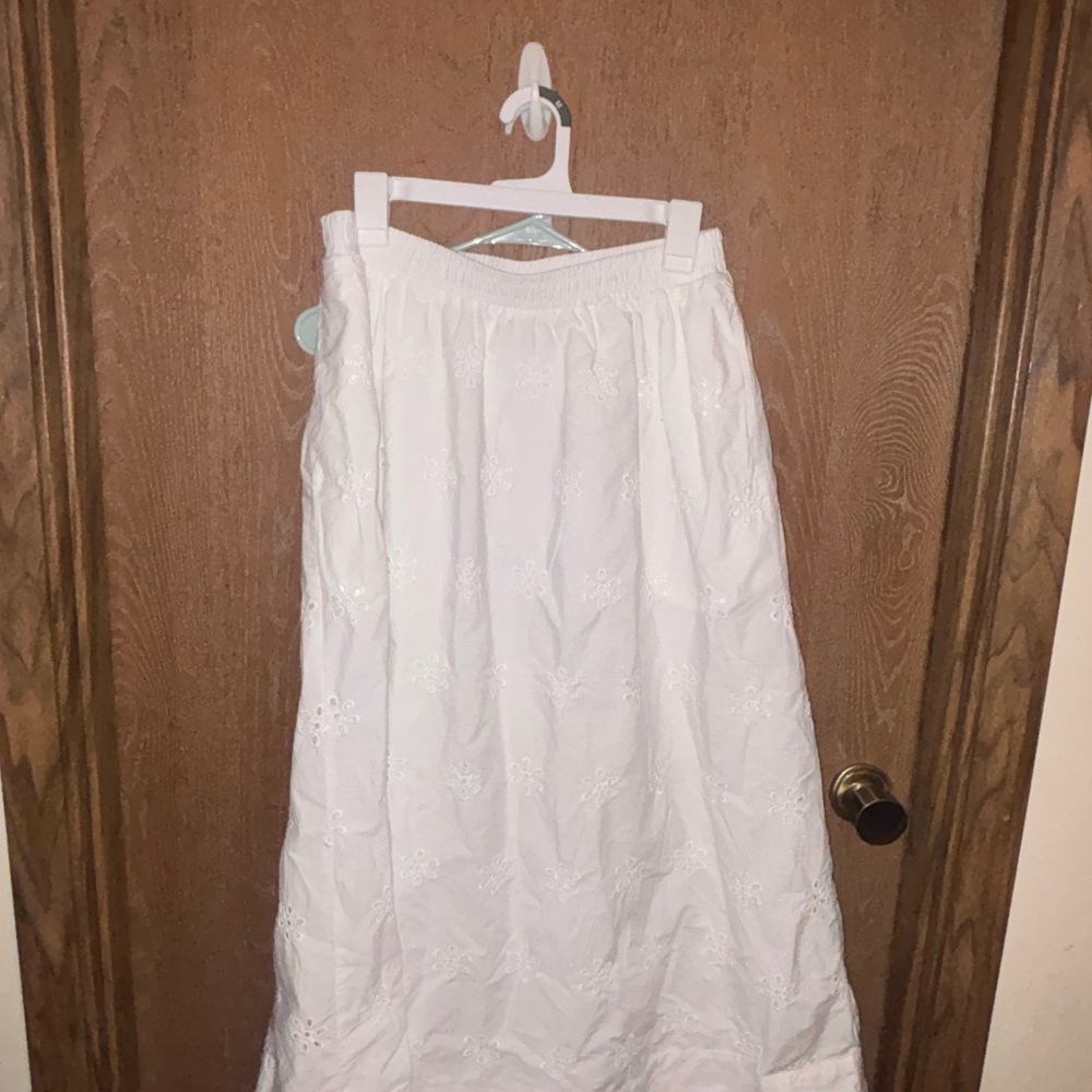 a new day White Floral Maxi Skirt